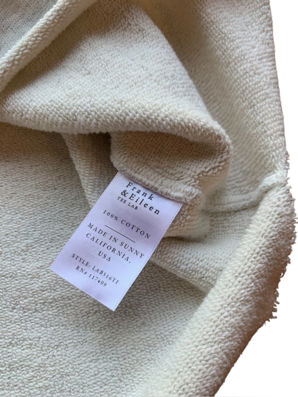Frank & Eileen ANNA Triple Fleece Capelet Sweatshirt Light Heather Gray Small - Picture 8 of 10